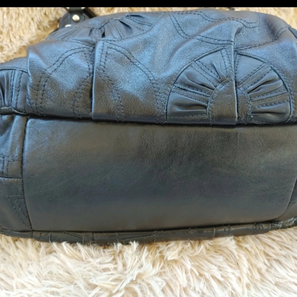 Coach Maggie op art gathered embellished shoulder bag black - Picture 4 of 7